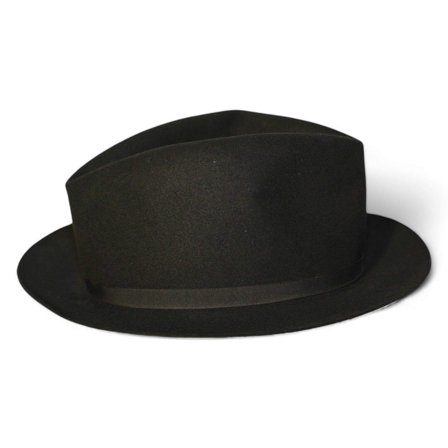 A gentleman's Lock & Sons black felt hat, size 7 1/4